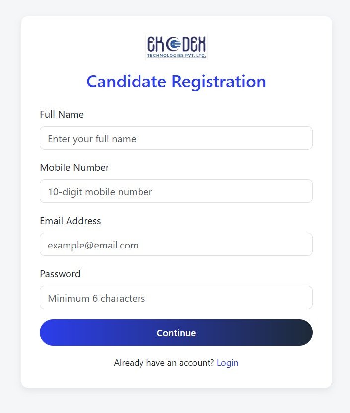 Candidate Registration Form